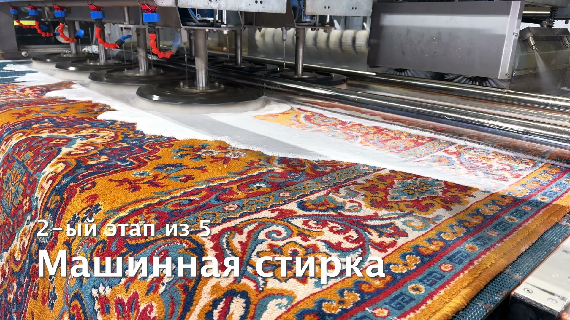 Посмотрите весь процесс стирки ваших ковров